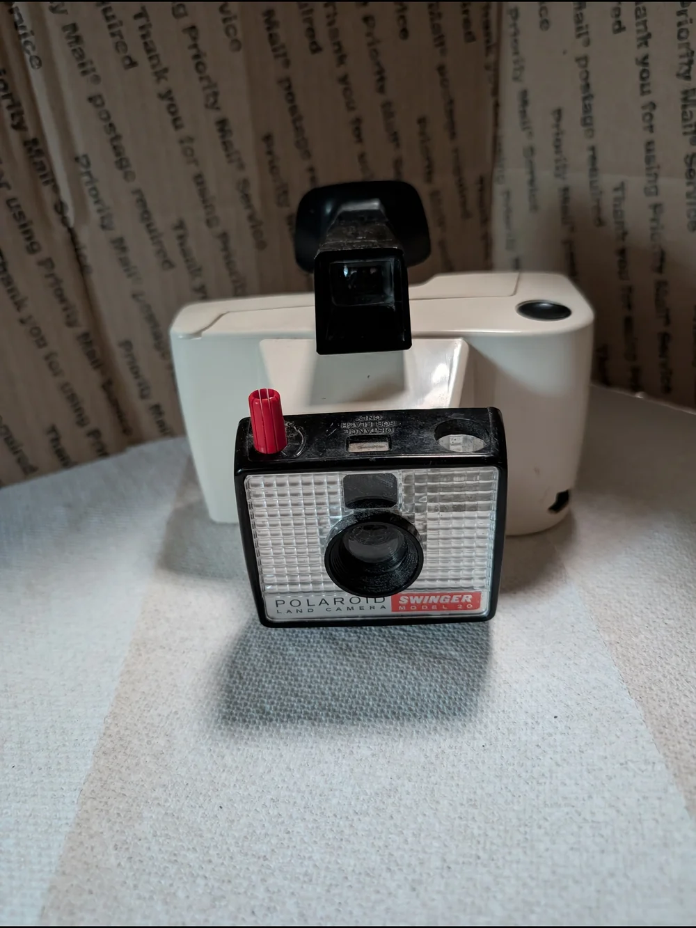 Polaroid Swinger Style Instant Camera - White and Black